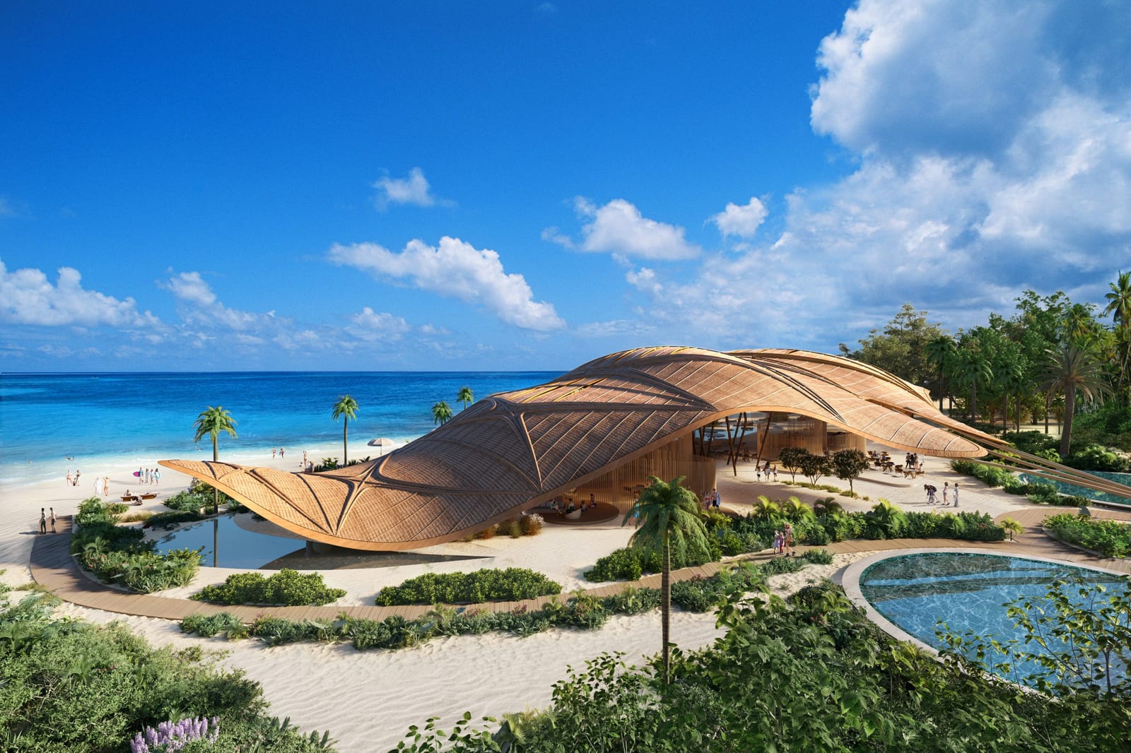 Corinthia Maldives rendering — 73-key luxury resort across two interconnected islands